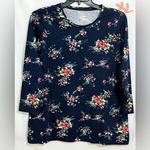 Floral Navy Women's Top